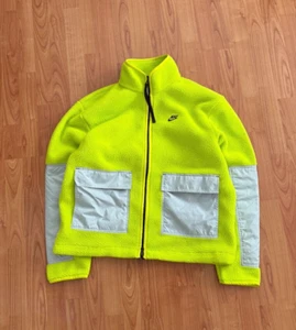 Nike Sportswear Herren Sherpa Jacke Green Volt Essentials Fleece Medium - Bild 1 von 5