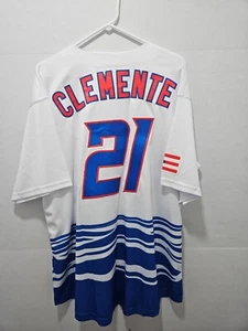 Team Puerto Rico Roberto Clemente #21 Baseball Jersey White Custom Stitched XL - Picture 1 of 9