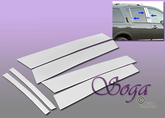 PARA INFINITI QX56 2003-2010 CROMO PILAR B 6 PIEZAS POSTE PILAR ACERO INOXIDABLE NUEVO Foto 1 de 1