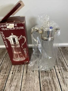 FB Rogers Company ITALY Silver Plate and Glass 2 Qt Chill It Pitcher W/Ice Tube - Picture 1 of 18