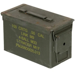 US Army Boîte à Munitions Moyen Muni Caisse Métal Olive Taille 2 Calibre 7,62 - Bild 1 von 2