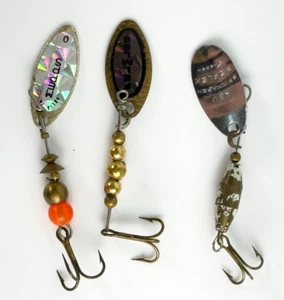 3 Vintage Mepps Aglia Long - Felmlee - Abu Reflex - Spinner Fishing Lures - Picture 1 of 4
