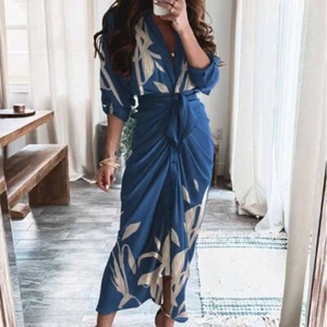 go*lden Vestido Estampado Cuello en V Plisado Ganso - Imagen 1 de 48