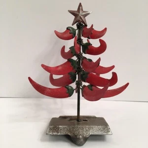Percha de medias de Navidad de chile de metal rústico suroeste - Imagen 1 de 7