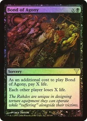 Dissension  MTG  Foil  Bond of Agony   Magic - Image 1 of 2