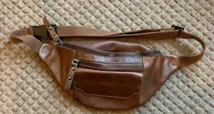 LandLeder Handmade Brown Leather Fanny Pack | Made in Germany - Picture 1 of 13