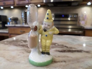 Vintage Figural Porcelain Clown on phone JAPAN  Sand Egg Kitchen Timer Unique - Picture 1 of 7
