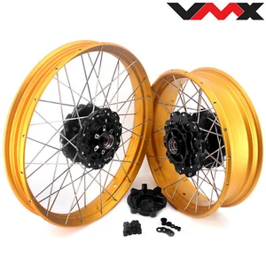 VMX 2.15*21/4.25*18 Tubeless Wheels for Honda XL750 Transalp 2023-2024 Gold Rims - Picture 1 of 14