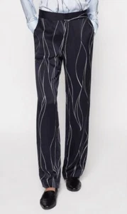 Equipment Lita Hose Seidenmischung gerade Hose Eclipse schwarz Größe 2 NEU $ 395 - Bild 1 von 5