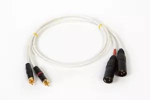 SILVER PLATED MIL-SPEC RCA TO BALANCED XLR MALE INTERCONNECT CABLE. - Picture 1 of 3