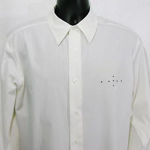 Button Down Shirt White LL COOL J "Live The Dream" Formal Cotton Men's Large - Picture 1 of 7