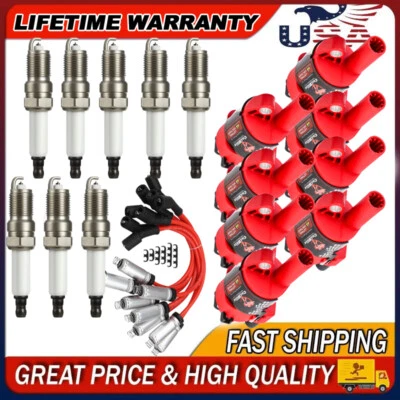 Катушка зажигания и свеча зажигания + провод для GMC Chevy Silverado 1500 Tahoe 5,3 л упаковка 8 шт. - Изображение 1 из 4