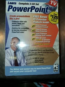 Video Professor Complete 3-CD Set Learn PowerPoint Tutorial PC Software Sealed - Picture 1 of 3