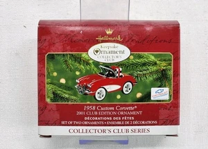 HALLMARK 1958 Custom CORVETTE Ornament  2001 Die Cast Metal Holiday B3 - Picture 1 of 4