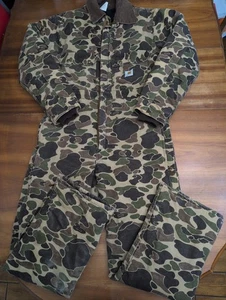 Vintage Carhartt Union Canvas Overall Duck Camo 40T USA gesteppt isoliert RQ183 - Bild 1 von 21
