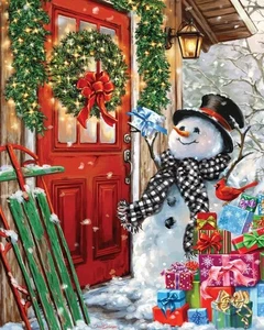 Christmas Jigsaw Puzzle by Springbok Delivering Gifts 1000 Piece Made in USA - Picture 1 of 3
