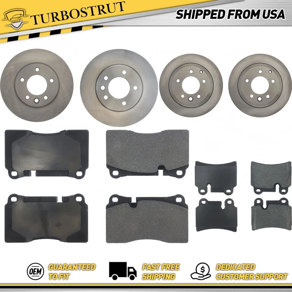 Kit de pastilhas de freio rotores de freio dianteiro e traseiro para 2006 2007 Volkswagen Touareg 3.2L - Imagem 1 de 1