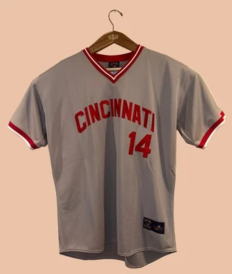 Jersey gris Pete Rose #14 Cincinnati Reds - Majestic Cooperstown 2XL NUEVO SIN ETIQUETAS Foto 1 de 4