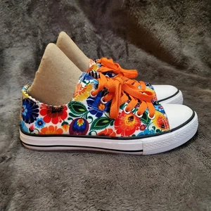 Folk Star Low Cut Floral Sneakers Womens Size 5.5 - Picture 1 of 11