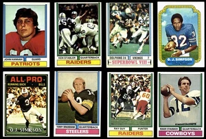 Juego completo de fútbol americano Topps 1974 (528) tarjeta promedio casi nueva OJ Simpson Bradshaw Staubach - Imagen 1 de 3