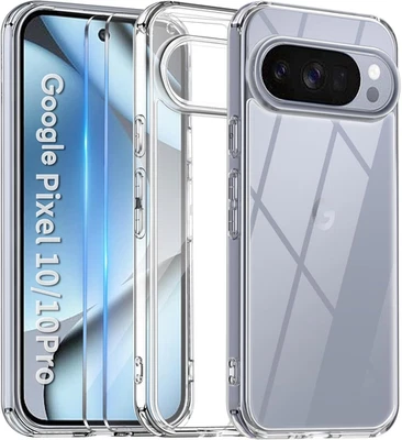 Cover Antiurto per Google Pixel 10/10 Pro Con 2 Pezzi Vetro Temperato, Custodia  - Immagine 1 di 4