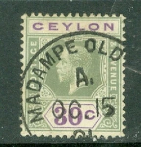 Ceylon KGV 30c SON Cancel MADAMPE OLD used stamp Lot#a7297 - Picture 1 of 1