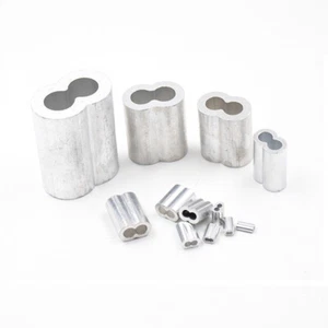 M1-M12 Aluminium Crimps Ferrules Crimping Sleeve,For Steel Wire Rope Cable - Picture 1 of 6