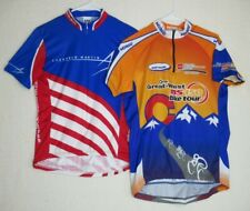 Men's Lot of Two Cycling Jerseys Size Medium - High Visibility Colors, Patriotic