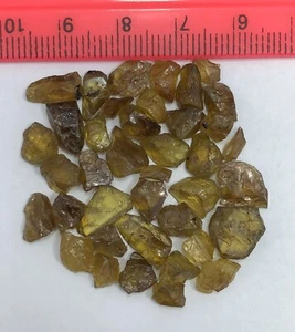 46 Carat Faceted Quality Natural Rough Sphene Lot From Pakistan Loose Gemstone - Picture 1 of 24
