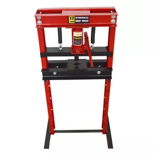12 Ton Hydraulic Jack + Manual Hydraulic Shop Press Floor Press H Frame - Picture 1 of 11