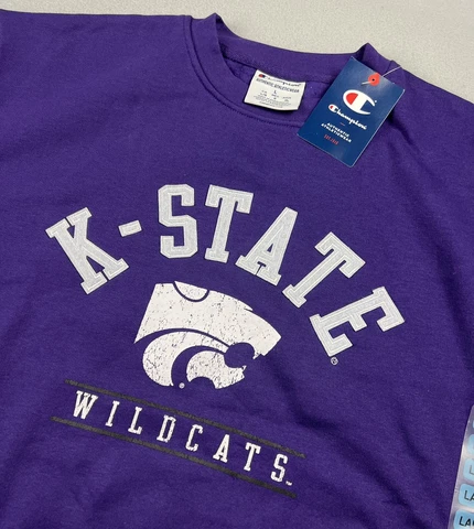 Champion Kansas State Wildcats Sweatshirt Size L Long Sleeve NWT Cover