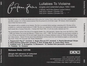 Cocteau Twins – Lullabies To Violaine CD PROMO (4AD) - Imagen 1 de 2