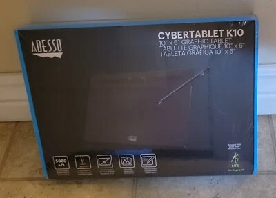 Adesso Cybertablet K10 10x6 Graphic Design Tablet - Image 1 of 2