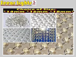 3 Sizes Chandelier Wedding Garland Crystals Droplets Glass Beads Drops Vintage - Picture 1 of 81