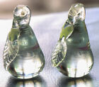 Sculptures de 2 poires  suspendre en verre
