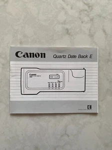 Canon Cuarzo Fecha Trasera E Manual de Instrucciones (para EOS 620/650), 1986 - Imagen 1 de 4