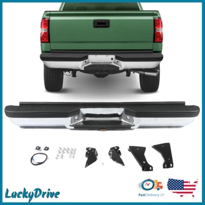 Rear Bumper For Chevrolet C1500 C2500 K1500 K2500 1988-2000 Fleetside NEW Chrome Foto 1 de 4