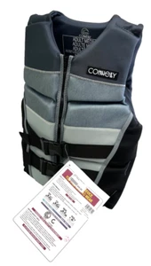 $90 Connelly Men's Classic Neoprene Life Vest NWT Sz M,L,XL,2XL,3XL Lt Gray 2023 - Picture 1 of 13