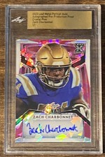 ‼️2023 Leaf Metal Zach Charbonnet Slab Auto RC #1/1 Seattle Seahawks UCLA PINK