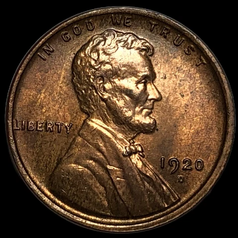1920 D Lincoln Cent Wheat Penny #E9193 Cover