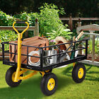 VEVOR Garden Carts Heavy-Duty Yard Dump Wagon Cart Steel Lawn Utility Cart 544kg