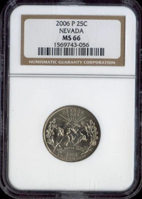 2006 P Nevada State Quarter NGC MS66 Quality - Image 1 of 2