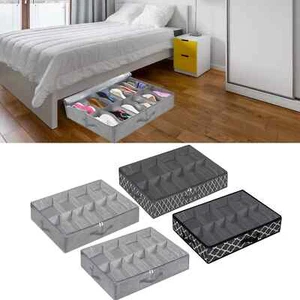 Under Bed Shoe Storage Box Drawer Organizer for Shoe Storage Foldable Box under  - Picture 1 of 14