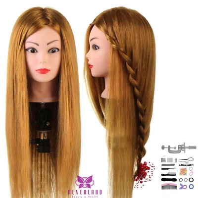 NEVERLAND BEAUTY & HEALTHY 24" Salon Trainingskopf Friseur Übungskopf Frisierkopf Zubehör Perückenkopf