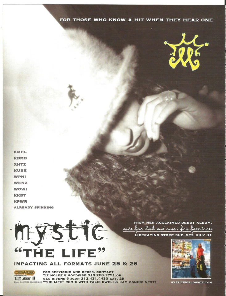 Digital Underground MYSTIC Rare VINTAGE Life PROMO TRADE AD Poster for 2001 CD  - Image 1 of 1