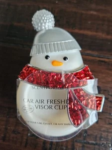 Bath & Body Works  SCENTPORTABLE Holder Car Visor Clip Air Freshener - Snowman - Picture 1 of 4