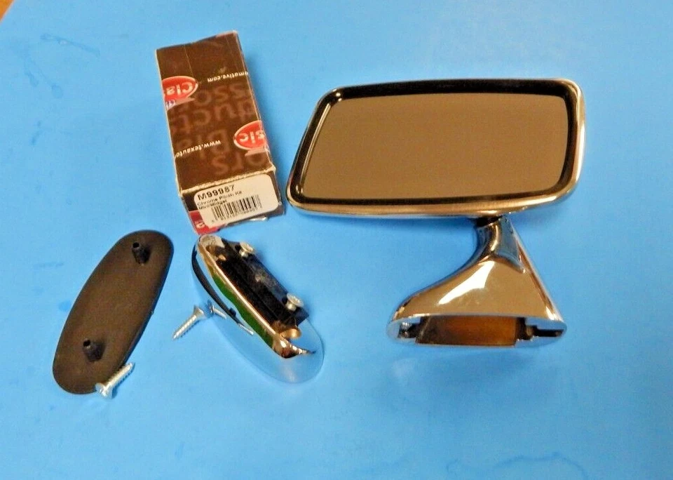 Nuevo Espejo Lateral LH Drivers Reproducción de Espejo Original MG Enano con Zócalo Foto 1 de 3