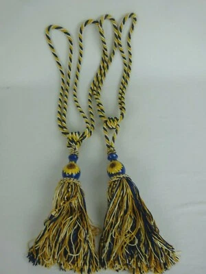 Borlas de girasol para cortinas ~ par de 2 ~ girasol pintado Foto 1 de 4