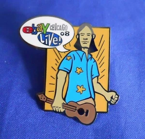 ebay Live 2008 Chicago Ukelele Jones Hero Collecter Lapel Hat Pin - Picture 1 of 3