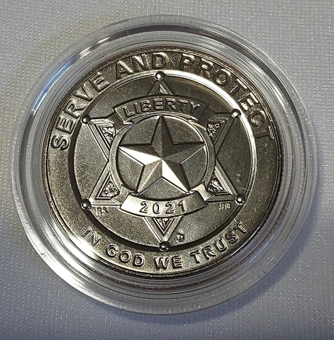 2021 D NATIONAL LAW ENFORCEMENT HALF DOLLAR BU / UNCIRCULATED - NO BOX / COA Cover